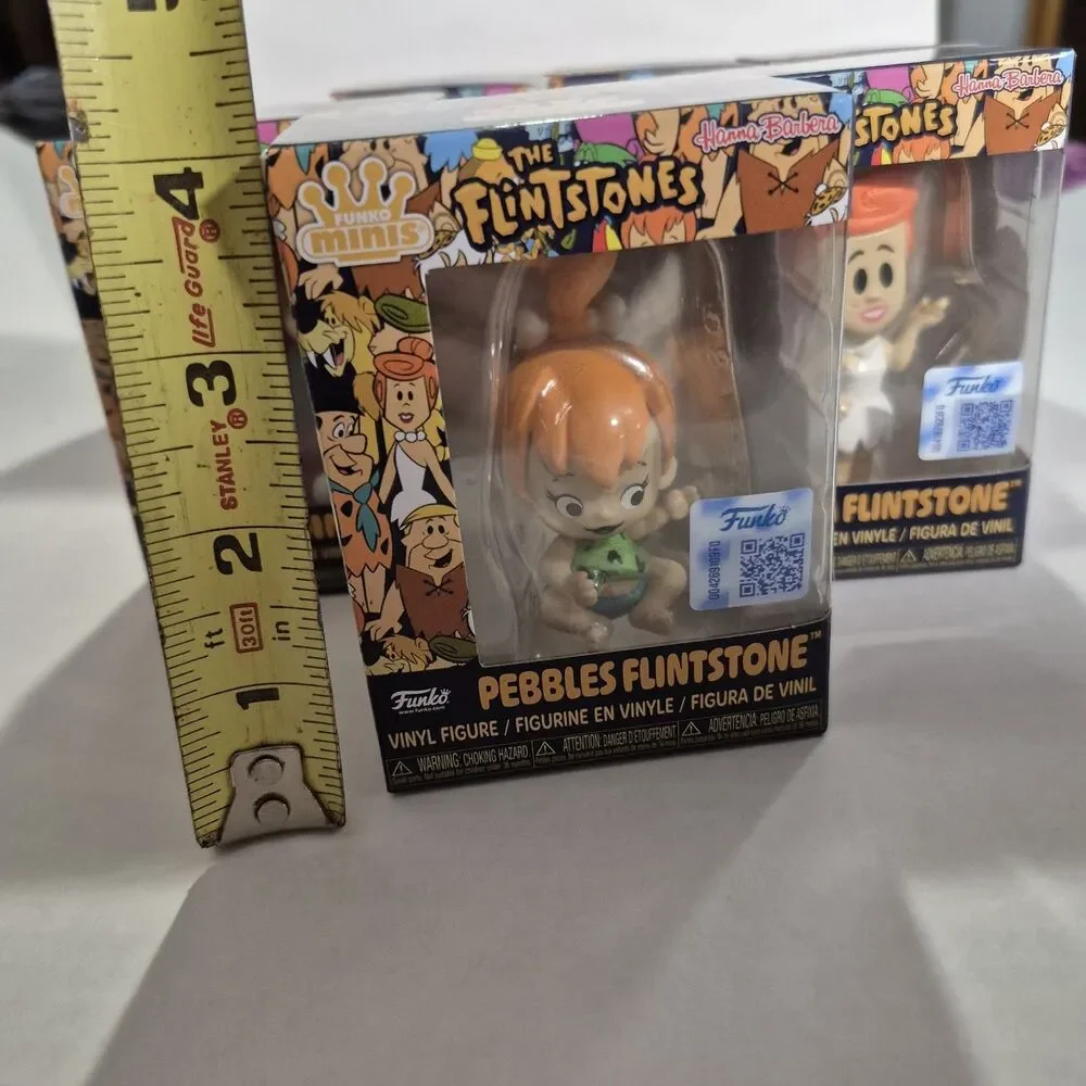 Funko Minis The Flintstones COMPLETE SET of 6 Fred Wilma Barney Dino Pebbles...